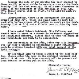 Announcements, 1962-11-15. ...