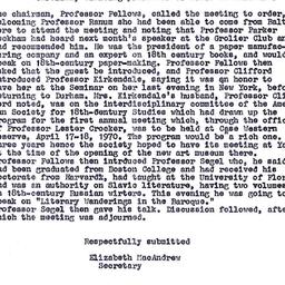 Minutes, 1970-01-15. Eighte...