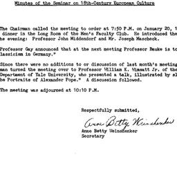 Minutes, 1965-01-20. Eighte...