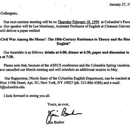 Announcements, 1999-01-27. ...