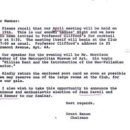 Announcements, 1973-04-03. ...