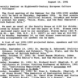 Announcements, 1991-09-19. ...