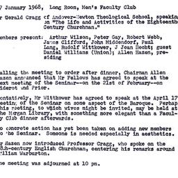 Minutes, 1968-01-17. Eighte...