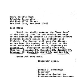 Announcements, 1968-04-27. ...