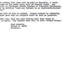 Announcements, 1978-02-22. ...