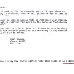 Announcements, 1977-11-01. ...