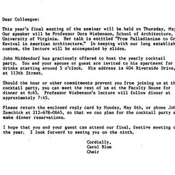 Announcements, 1985-04-25. ...