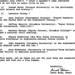 Announcements, 1985-05-20. ...