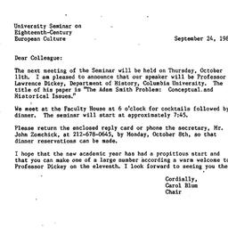 Announcements, 1984-09-24. ...