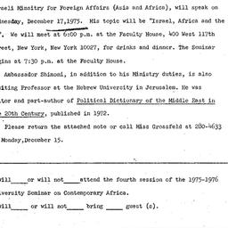 Announcements, 1975-12-17. ...