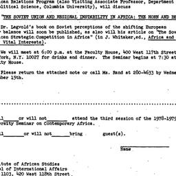 Announcements, 1978-11-16. ...
