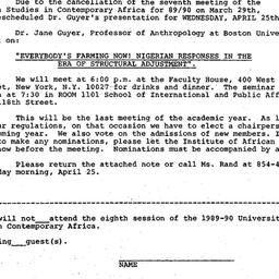 Announcements, 1990-04-06. ...