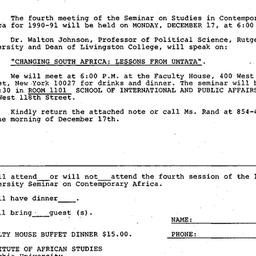Announcements, 1990-12-17. ...