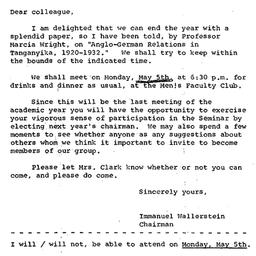 Announcements, 1969-04-23. ...