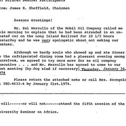 Announcements, 1973-12-18. ...