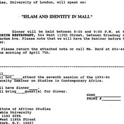 Announcements, 1994-03-20. ...