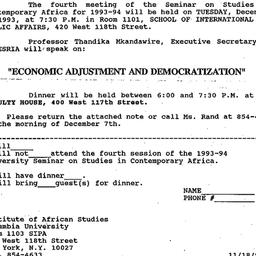 Announcements, 1993-11-18. ...