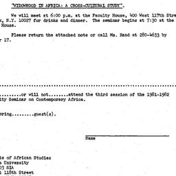 Announcements, 1981-11-18. ...