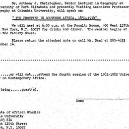 Announcements, 1981-12-14. ...