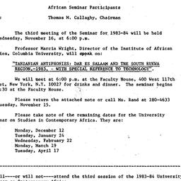 Announcements, 1983-10-25. ...