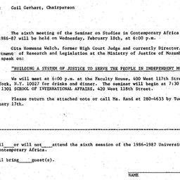 Announcements, 1987-02-03. ...