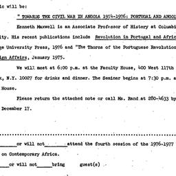 Announcements, 1976-12-20. ...