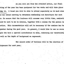 Announcements, 1977-04-12. ...