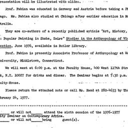 Announcements, 1977-02-24. ...