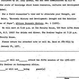 Announcements, 1977-01-26. ...