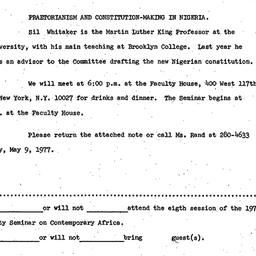 Announcements, 1977-05-11. ...