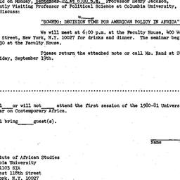 Announcements, 1980-09-22. ...