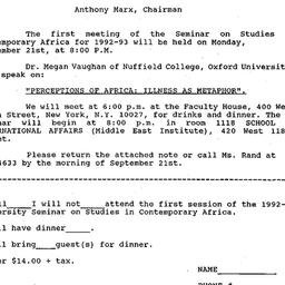 Announcements, 1993-08-25. ...