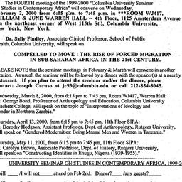 Announcements, 2000-01-24. ...