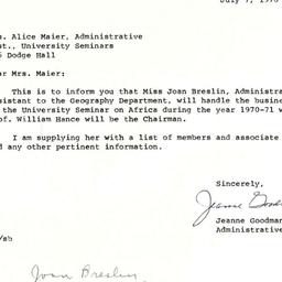 Correspondence, 1971-07-07....