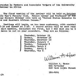 Announcements, 1970-09-21. ...