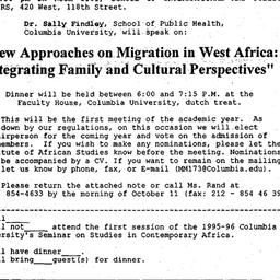 Announcements, 1995-10-11. ...