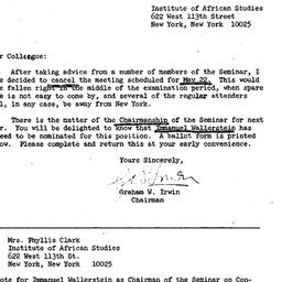 Announcements, 1967-05-22. ...