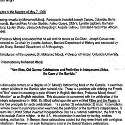 Minutes, 1998-05-07. Studie...