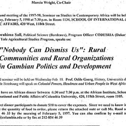 Announcements, 1998-02-05. ...
