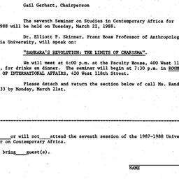Announcements, 1988-03-02. ...