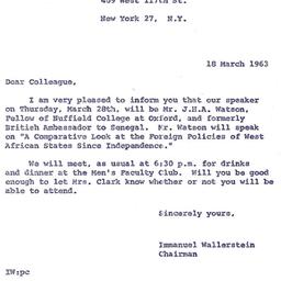 Announcements, 1963-03-18. ...