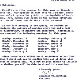 Announcements, 1962-09-24. ...