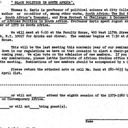 Announcements, 1980-04-22. ...