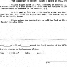Announcements, 1979-12-19. ...