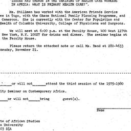 Announcements, 1979-11-26. ...