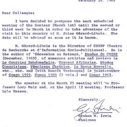 Announcements, 1965-02-24. ...