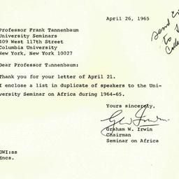 Correspondence, 1965-04-26....