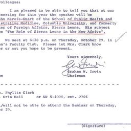 Announcements, 1964-10-14. ...