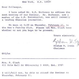 Announcements, 1965-02-11. ...