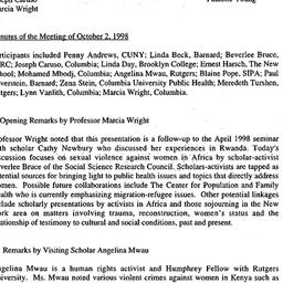 Minutes, 1998-10-02. Studie...